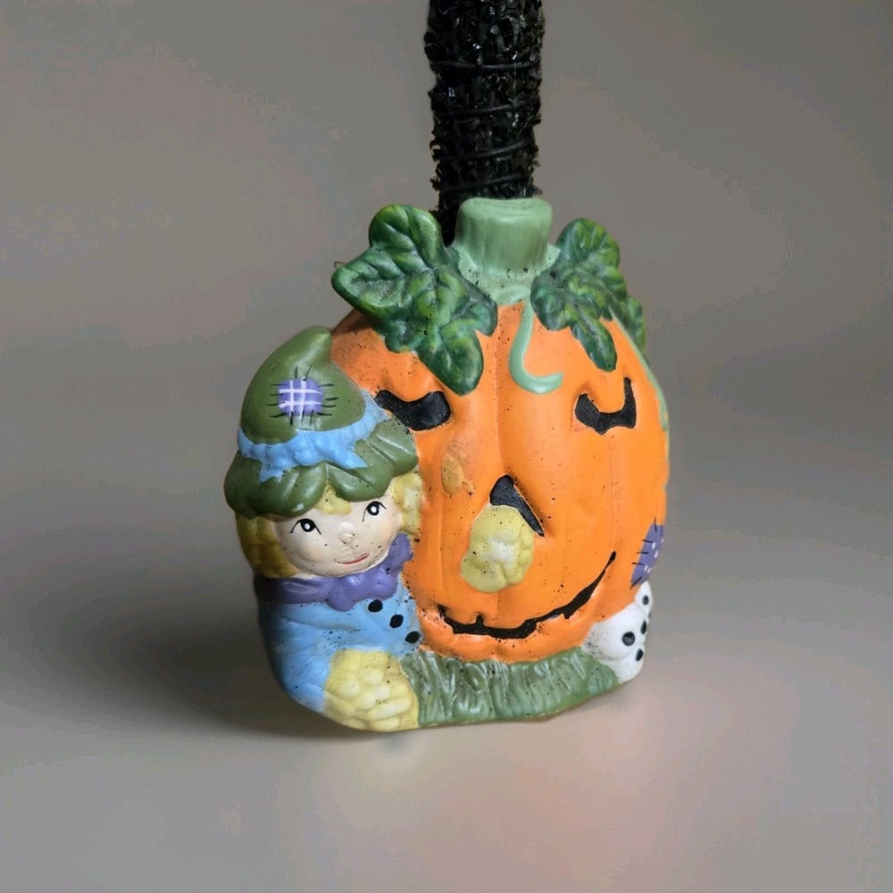 1997 20"‎ Halloween Tree on Pumpkin Porcelain Base with Wood Ornaments - Picture 4 of 4